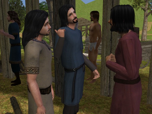 Sigefrith gestured at Cenwulf and Gifmund conversing behind him.