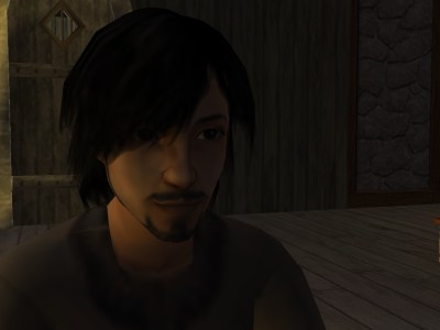 He sat quietly for a moment.