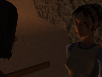 She looked back at him.
