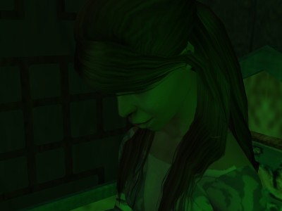 Eadgith's head hung over her needlework.