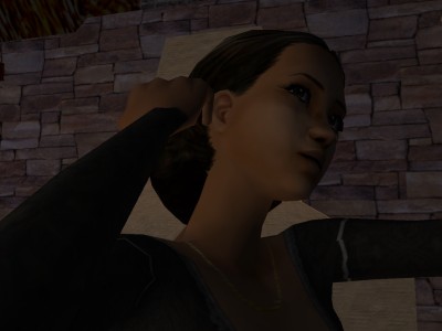 Gunnilda whisked off her apron and smoothed her hair before she went to the door.