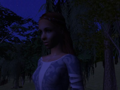 Eadgith looked up from the moonlit patch of wildflowers.