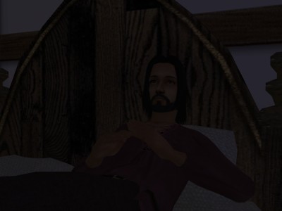 Egelric lay fully-clothed and half-awake on the bed.