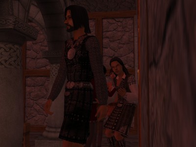 Egelric was allowed to step down into the grassy court nearly unmolested.