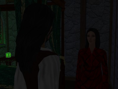 He dared not approach her too closely.