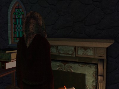 He found Ears standing before the fire in his study, with the hood of his cloak up over his head.