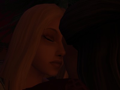 He pressed his cheek against hers.