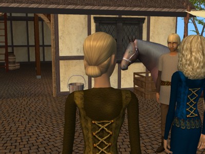 Angharat's pretty mare was already saddled and waiting outside for her.
