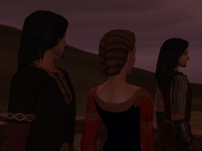 The shadowed form of his head and shoulder seemed to stand in place of the silhouette of Raegiming hill.
