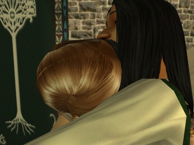 Egelric stopped rubbing her back and only held her.