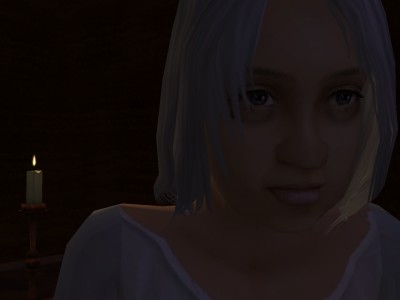 Old Mother Curran sat on the edge of the bed, straining her old ears.