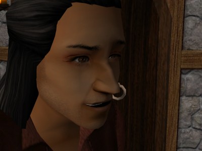 Malcolm's left eyebrow went up while the right went down.