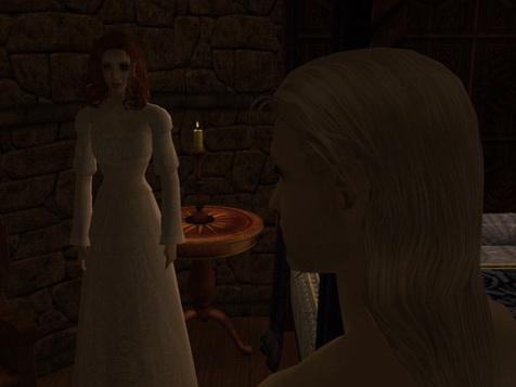 And she was wearing one of the heavy gowns she had always worn to discourage Leof!