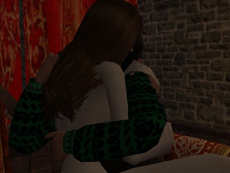 He held her just tightly enough to make her feel snug.