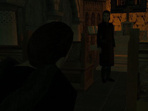He stared mutely down at Matthew as if the priest himself were the intruder.
