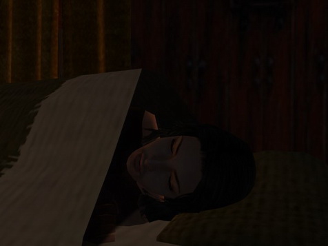 Caedwulf was in a bed not his own, alone.