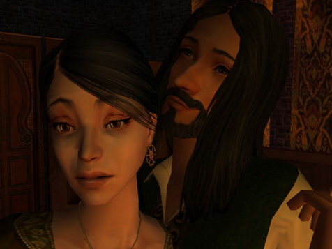 The warm copper of her face had faded to a pallid gray.