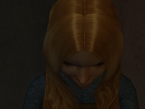 She grunted at the shock.
