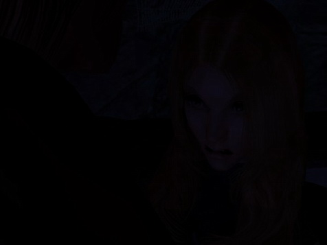 At once she went deathly still.