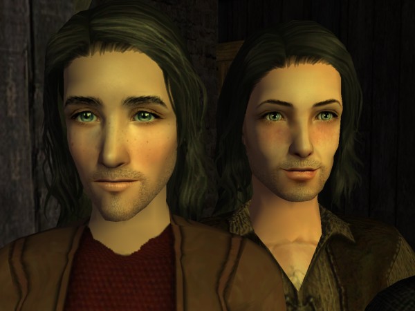 Saeward and Sigefrith without beards.