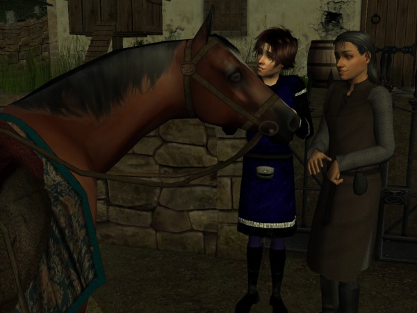 Ethelred's horse saved him by stretching out his neck and whinnying.