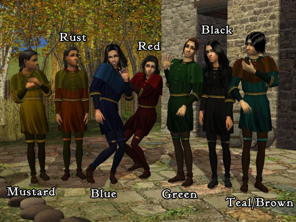 'Robin Hood tunic Teen Male - 7 recolors'